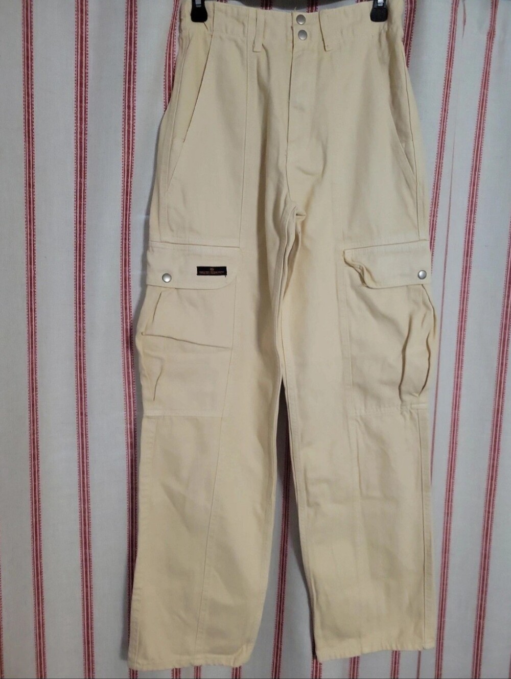 Urban Outfitters-  BDG Cream Cargo Pants with Multiple Patch Pockets Size 25